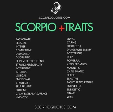 scorpio zodiac sign traits